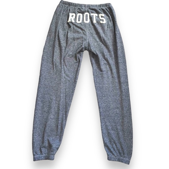 Roots athletic Canada women sweatpants classic gray cotton Cozy casual large - Picture 2 of 8